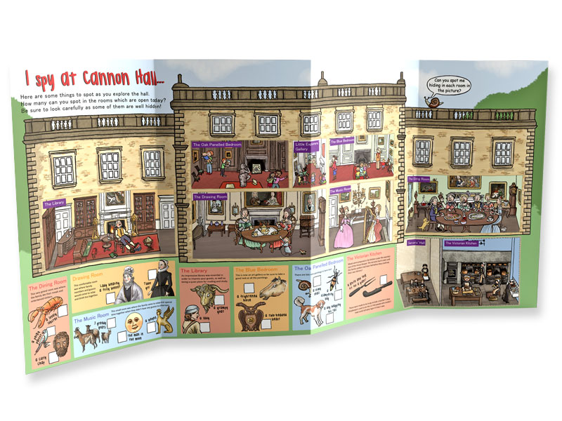 Cannon Hall children's illustrated trail by illustrator Emma Metcalfe