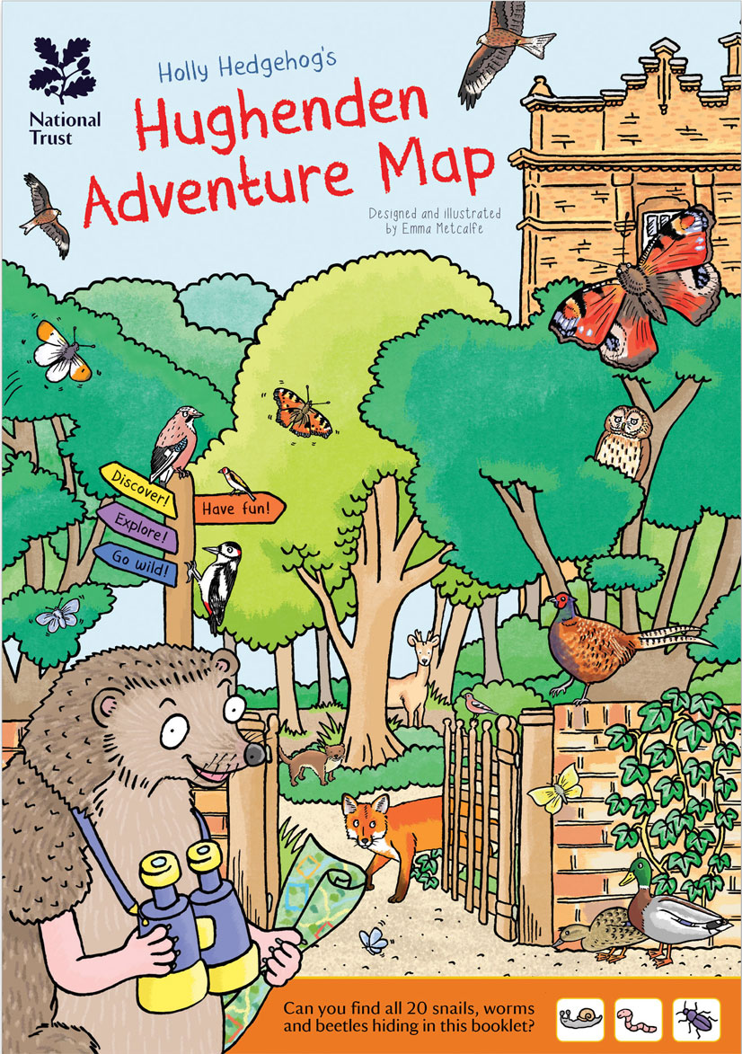 front cover illustration of Hughenden Adventure Map children's trail leaflet